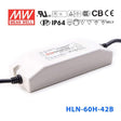 Mean Well HLN-60H-42B Power Supply 60W 42V - IP64, Dimmable 1.45A