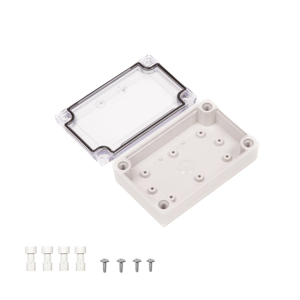 Boxco M-Series 3.15 x 5.12 x 3.35 Inches(80 x 130 x 85mm) Plastic Enclosure, IP67, IK08, ABS, Transparent Cover, Screw Type - PHOTO 3