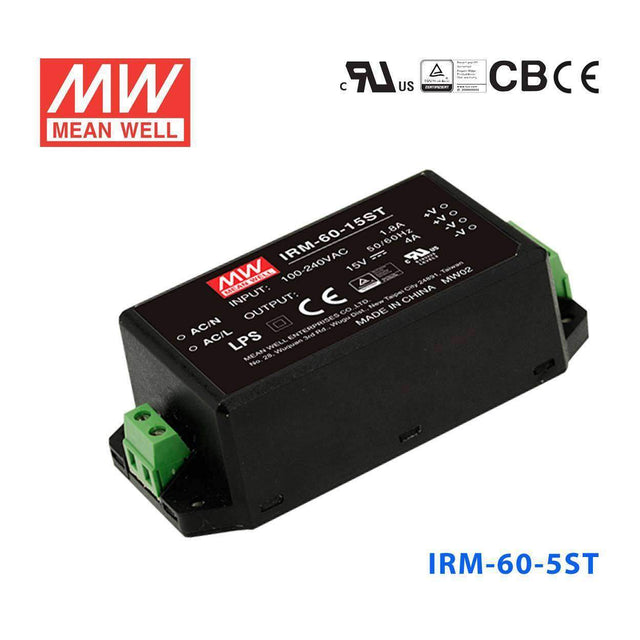Mean Well IRM-60-5ST Switching Power Supply 50W 5V 10A - Encapsulated