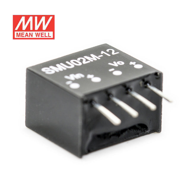 Mean Well SMU02M-12 DC-DC Converter - 2W - 10.8~13.2V in 12V out 167mA
