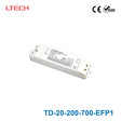 LTECH TD-20-200-700-EFP1 20W 200mA ~ 700mA CC Triac LED Driver - Selectable Output