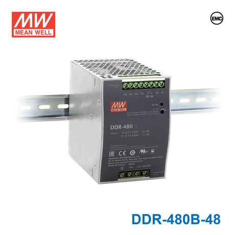 Mean Well DDR-480B-48 DC-DC Converter - 480W - 16.8~33.6V in 48V out 10A