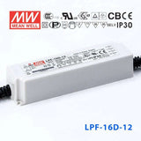 Mean Well LPF-16D-12 Power Supply 16W 12V - Dimmable 1.34A