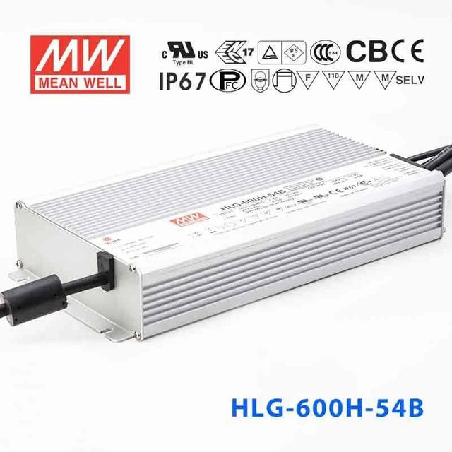 Mean Well HLG-600H-54B Power Supply 600W 54V- Dimmable