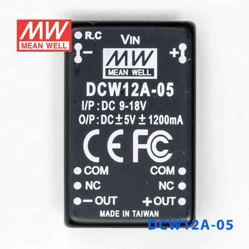 Mean Well DCW12A-05 DC-DC Converter - 12W - 9~18V in ±5V out - PHOTO 2