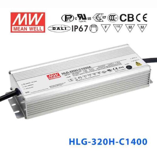 Mean Well HLG-320H-C1400DA Power Supply 320.6W 1400mA - DALI