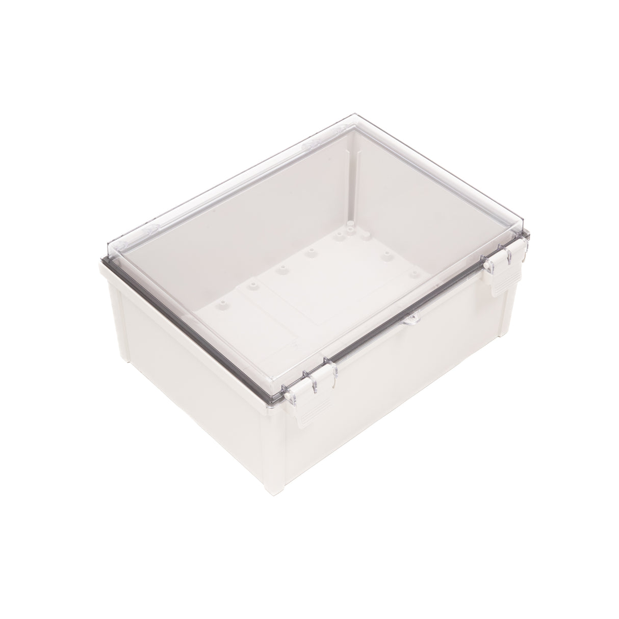 Boxco Q-Series 11.81 x 15.75 x 6.30 Inches(300 x 400 x 160mm) Plastic Enclosure, IP67, IK08, ABS, Transparent Cover, Plastic Hinge and Latch Type - PHOTO 1