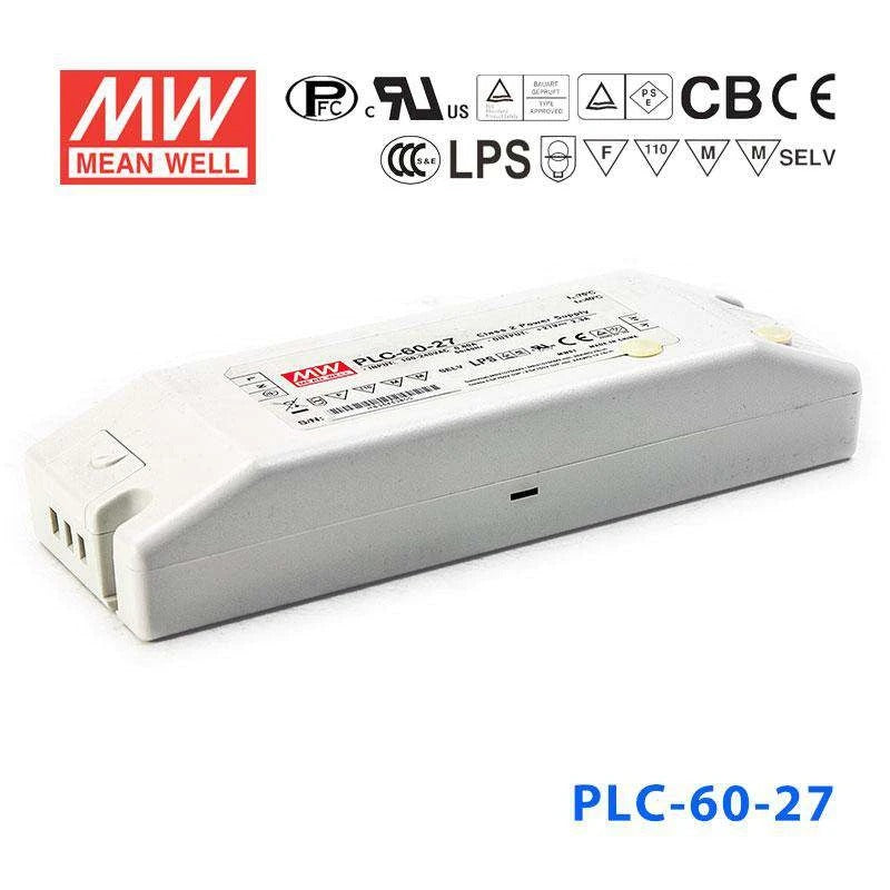 Mean Well PLC-60-27 Power Supply 60W 27V - PFC