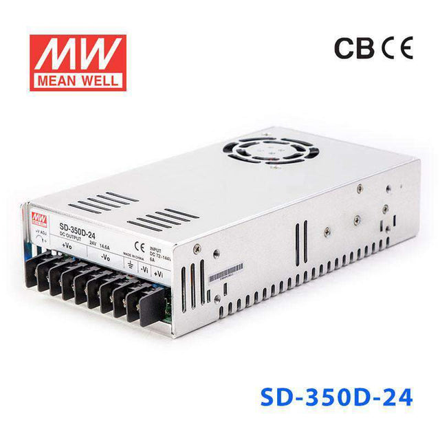 Mean Well SD-350D-24 DC-DC Converter - 350W - 72~144V in 24V out 14.6A