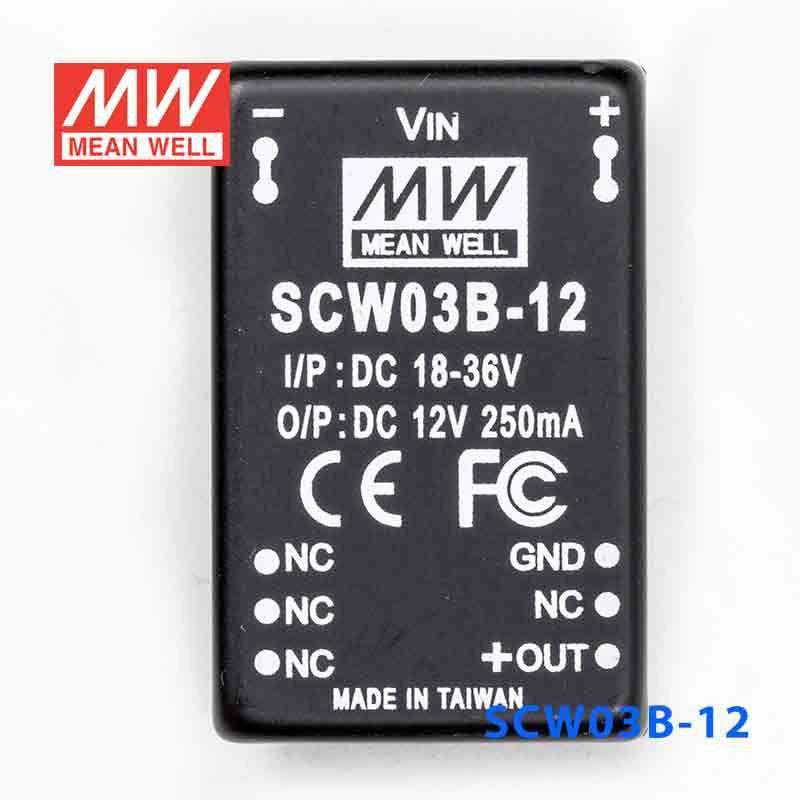 Mean Well SCW03B-12 DC-DC Converter - 3W 18~36V DC in 12V out - PHOTO 2