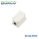 Boxco Terminal Box 4-pole 1.97 x 3.23 x 1.69 Inches(50 x 82 x 43mm) IP67, IK08, ABS, Grey Cover