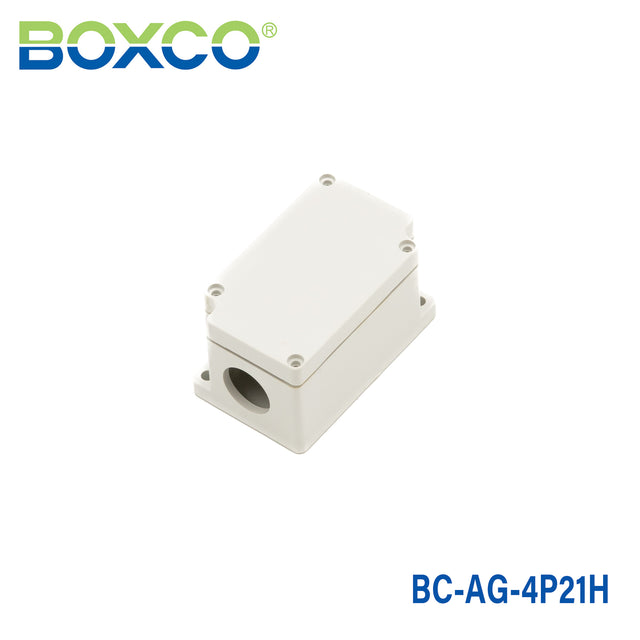 Boxco Terminal Box 4-pole 1.97 x 3.23 x 1.69 Inches(50 x 82 x 43mm) IP67, IK08, ABS, Grey Cover
