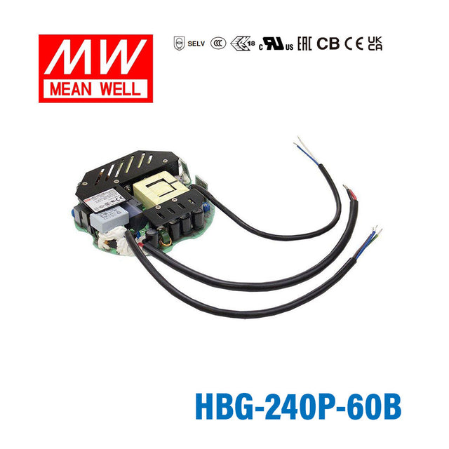 Mean Well HBG-240P-60B Power Supply 240PW 60V PCB Type - Dimmable 4A