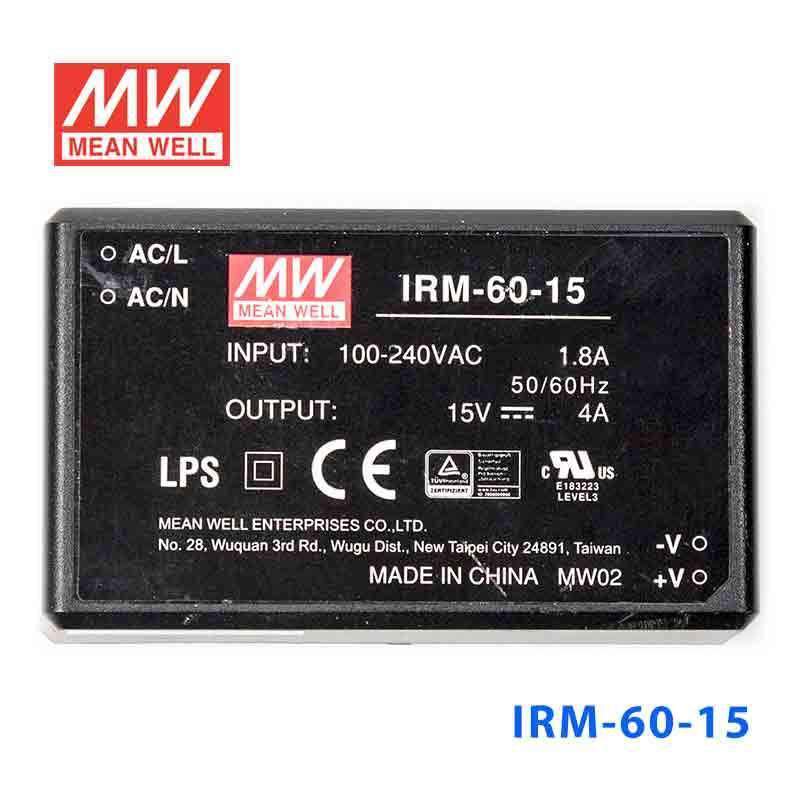 Mean Well IRM-60-15 Switching Power Supply 60W 15V 4A - Encapsulated - PHOTO 2