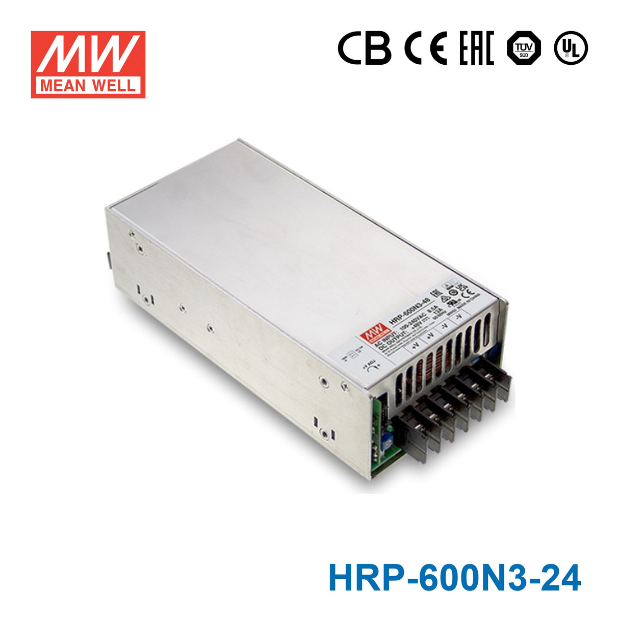 Mean Well HRP-600N3-24 Power Supply 648W 24V, 350% peak power model 27A
