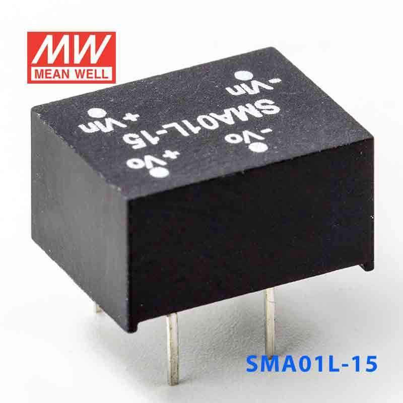 Mean Well SMA01L-15 DC-DC Converter - 1W - 4.5~5.5V in 15V out - PHOTO 1