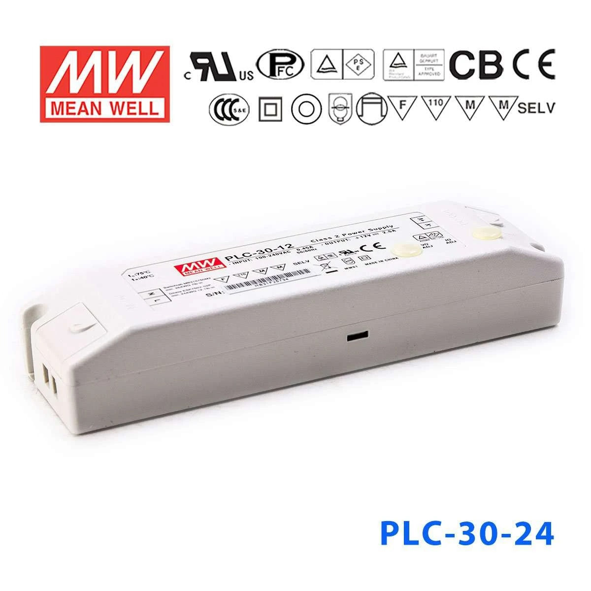 Mean Well PLC-30-24 Power Supply 30W 24V - PFC