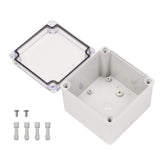 Boxco S-Series 4.92 x 4.92 x 3.94 Inches(125x125x100mm) Plastic Enclosure, IP67, IK08, PC, Transparent Cover, Screw Type - PHOTO 2