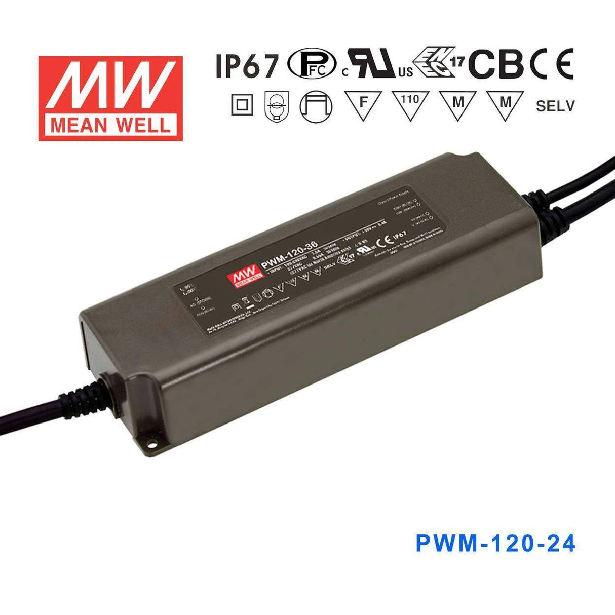 Mean Well PWM-120-24 Power Supply 120W 24V - Dimmable