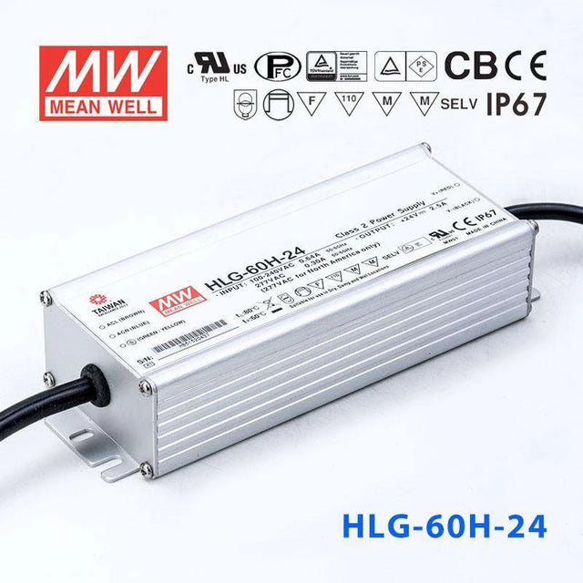 Mean Well HLG-60H-24 Power Supply 60W 24V