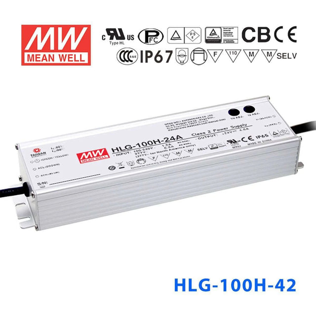 Mean Well HLG-100H-42 Power Supply 100W 42V 2.28A