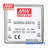 Mean Well SDM30-24S12 DC-DC Converter - 30W - 18~36V in 12V out - PHOTO 2