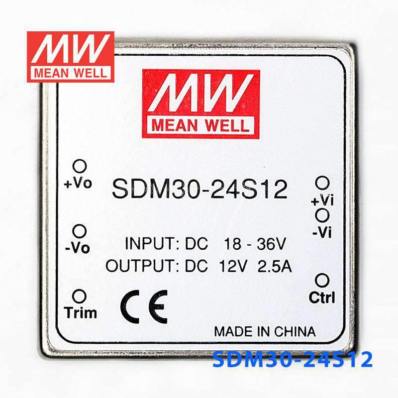 Mean Well SDM30-24S12 DC-DC Converter - 30W - 18~36V in 12V out 2.5A - PHOTO 2