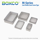 Boxco M-Series 3.15 x 5.12 x 4.92 Inches(80 x 130 x 125mm) Plastic Enclosure, IP67, IK08, ABS, Transparent Cover, Screw Type