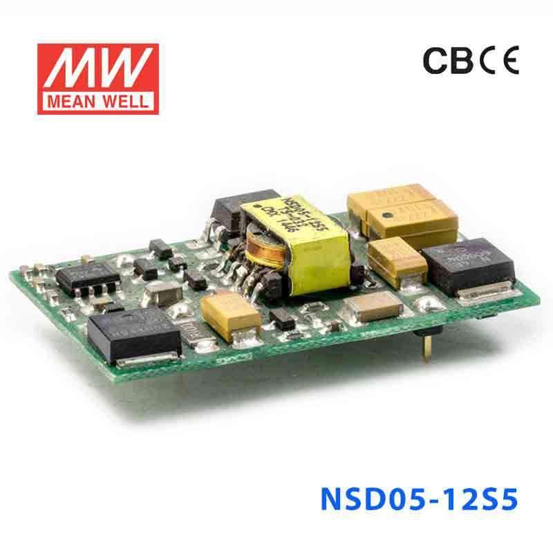 Mean Well NSD05-12S5 DC-DC Converter - 5W - 9.2~36V in 5V out