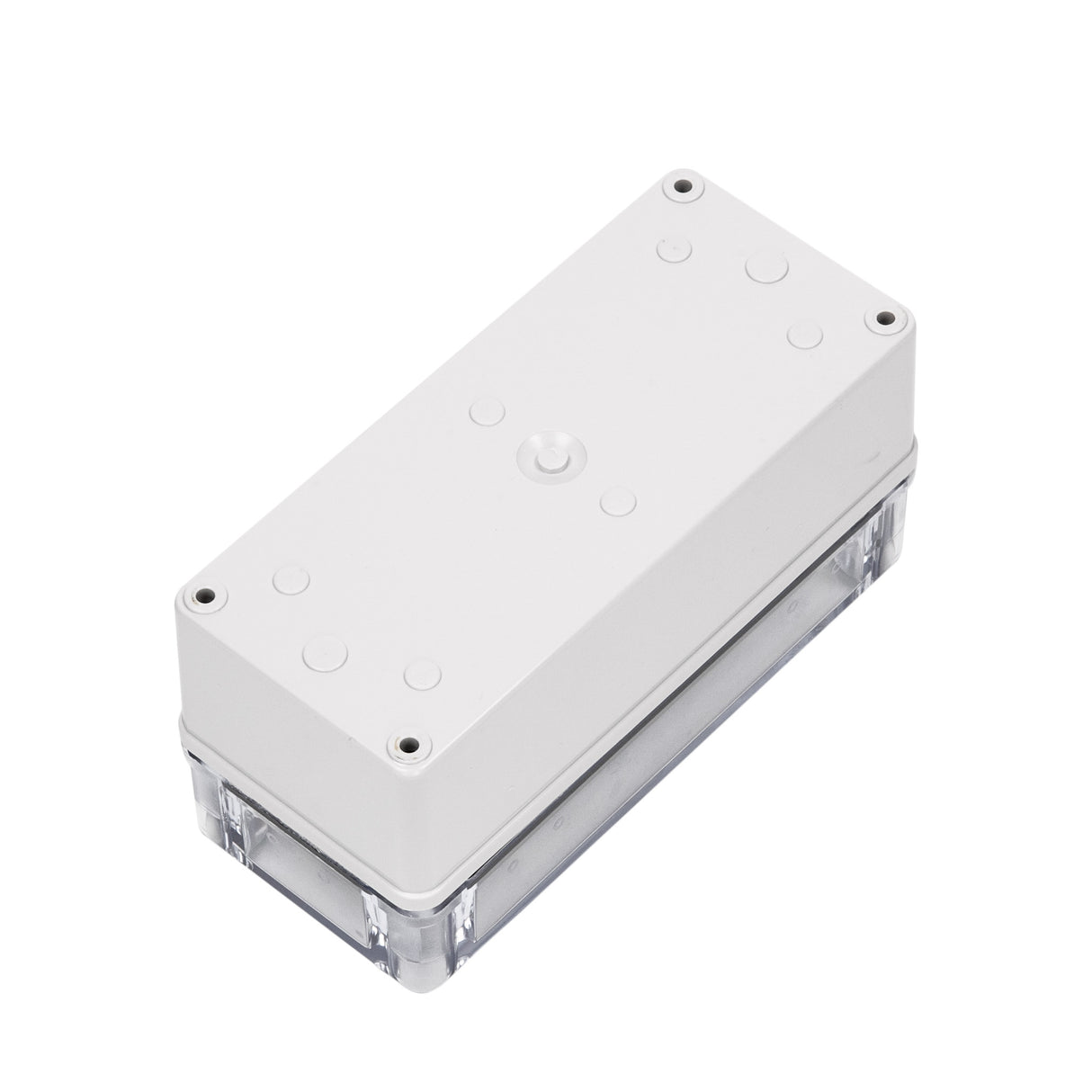 Boxco S-Series 3.15 x 7.09 x 3.35 Inches(80 x 180 x 85mm) Plastic Enclosure, IP67, IK08, PC, Transparent Cover, Screw Type - PHOTO 1