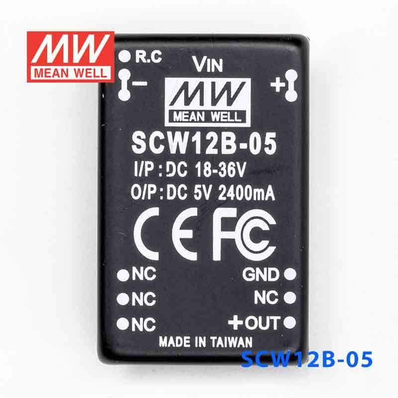 Mean Well SCW12B-05 DC-DC Converter - 12W 18~36V DC in 5V out - PHOTO 2