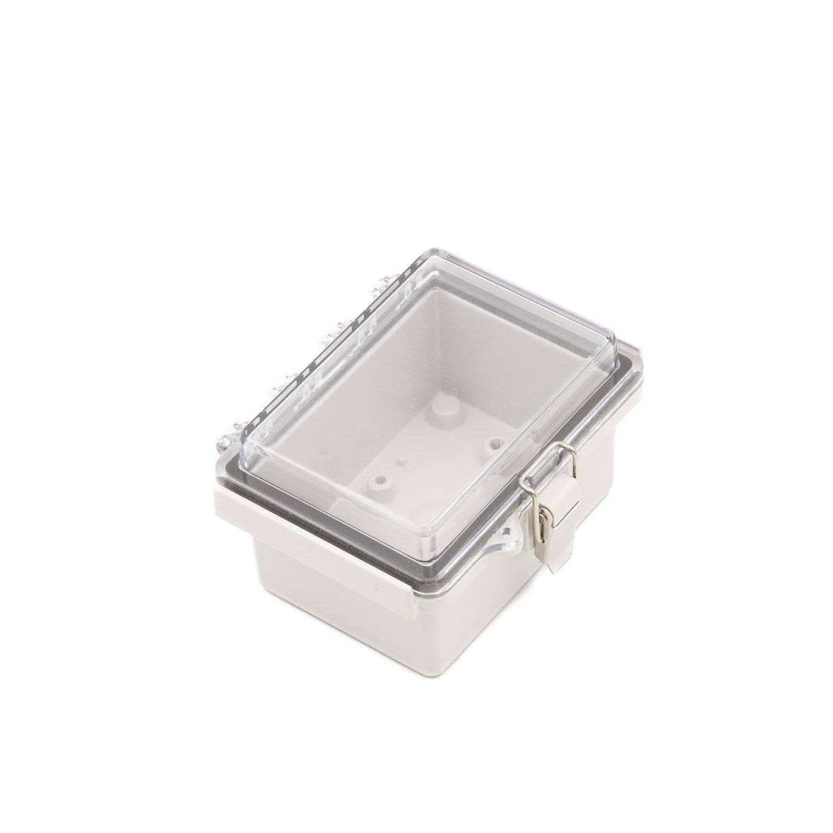 Boxco P-Series 3.54 x 4.72 x 2.76 Inches(90 x 120 x 70mm) Plastic Enclosure, IP67, IK08, ABS, Transparent Cover, Molded Hinge and Latch Type - PHOTO 1