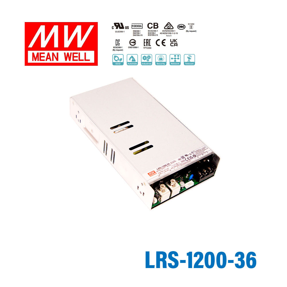 Mean Well LRS-1200-36 Enclosed Power supply 1200W 36V