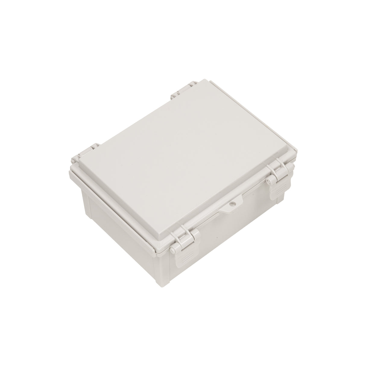 Boxco Q-Series 6.30 x 8.27 x 3.94 Inches(160 x 210 x 100mm) Plastic Enclosure, IP67, IK08, ABS, Grey Cover, Hinge Type with Plate - PHOTO 1