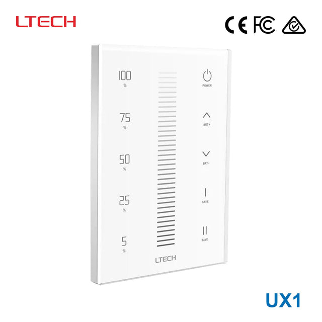 Ltech UX1 Wireless RF/DMX512 Multi-zone Touch Panel - Dimming