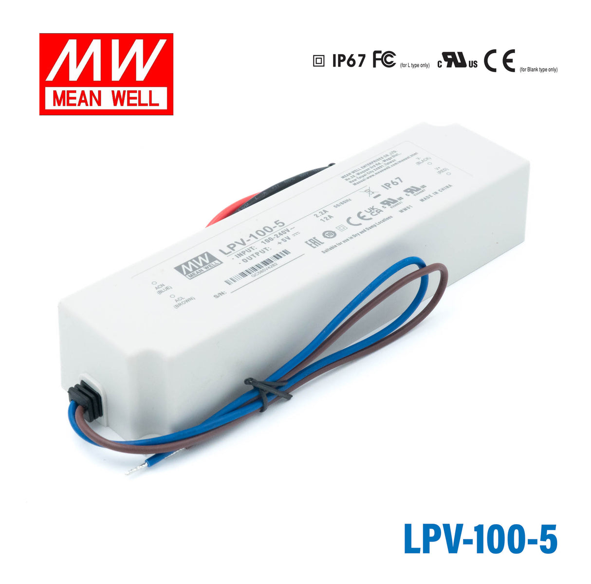 Mean Well LPV-100-5 Power Supply 100W 5V