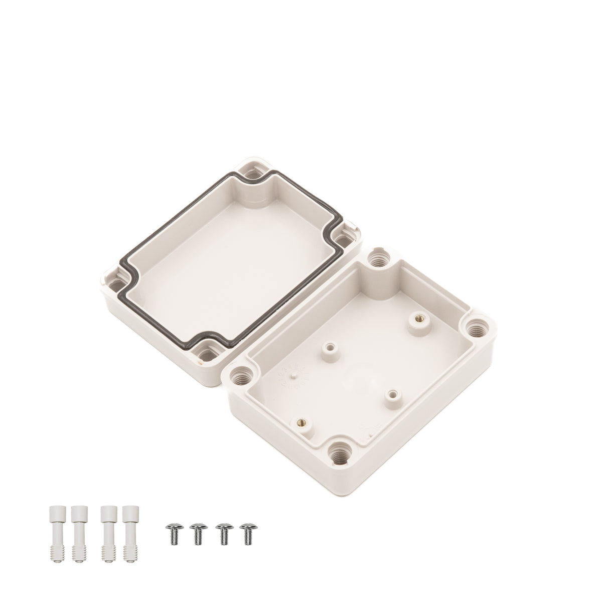 Boxco S-Series 3.15 x 4.33 x 1.77 Inches(80x110x45mm) Plastic Enclosure, IP67, IK08, ABS, Grey Cover, Screw Type - PHOTO 3