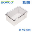 Boxco Q-Series 7.87 x 11.81 x 5.91 Inches(200 x 300 x 150mm) Plastic Enclosure, IP67, IK08, ABS, Transparent Cover, Plastic Hinge and Latch Type