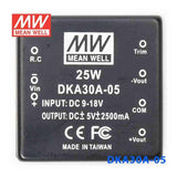 Mean Well DKA30A-05 DC-DC Converter - 25W - 9~18V in ±5V out - PHOTO 2