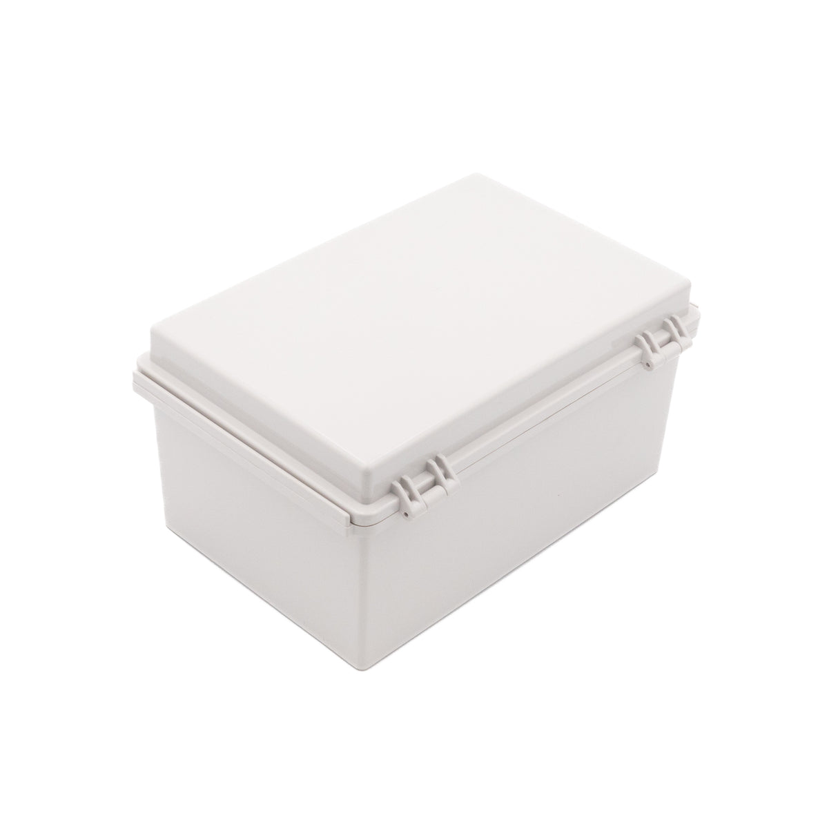 Boxco P-Series 7.48 x 11.02 x 5.51 Inches(190 x 280 x 140mm) Plastic Enclosure, IP67, IK08, ABS, Grey Cover, Molded Hinge and Latch Type - PHOTO 3