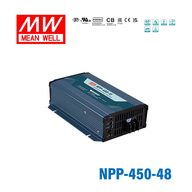 Mean Well NPP-450-48 456.96W 48V Battery Charge& Power Supply 2-in-1, Selectable via Jumper 6.8A