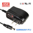 Mean Well GSM06U07-P1J Power Supply 06W 7.5V 800mA