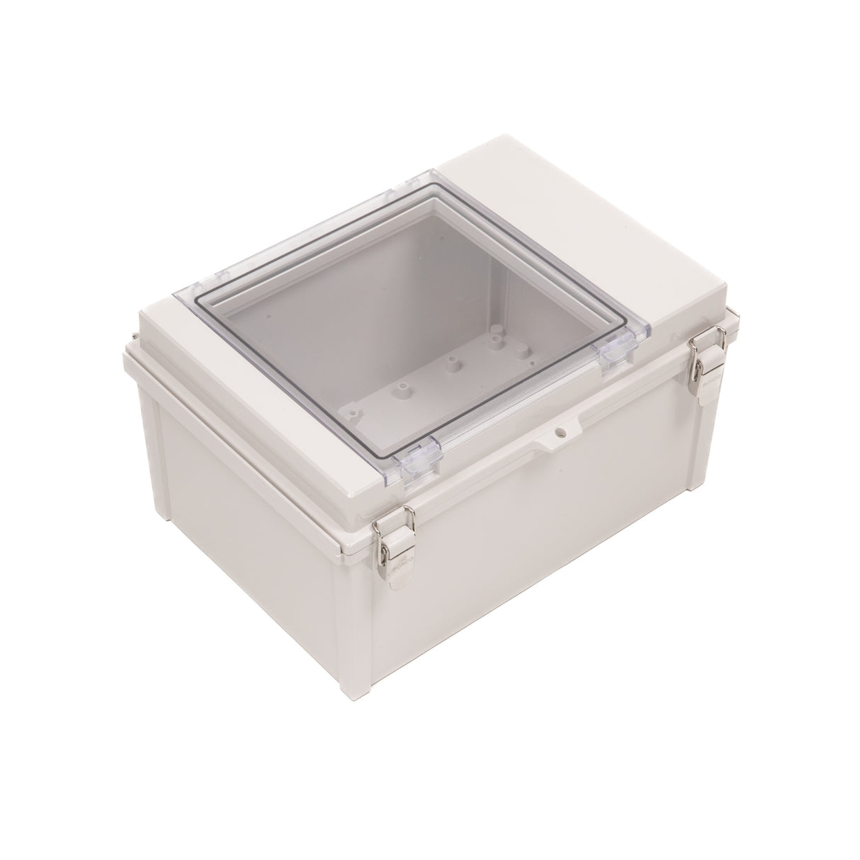 Boxco D-Series 13.78 x 9.84 x 6.69 Inches(350 x 250 x 170mm) All In One Dual Door Box Enclosure, IP67, IK08, ABS, Grey Cover - PHOTO 1