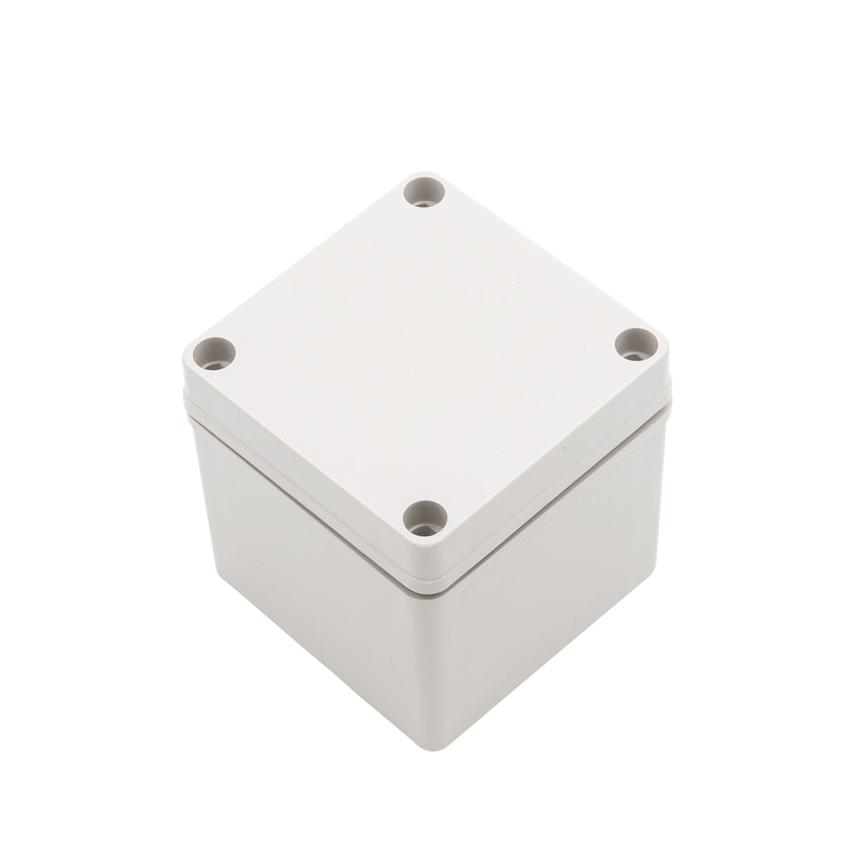 Boxco S-Series 3.94 x 3.94 x 3.94 Inches(100x100x100mm) Plastic Enclosure, IP67, IK08, PC, Grey Cover, Screw Type - PHOTO 1