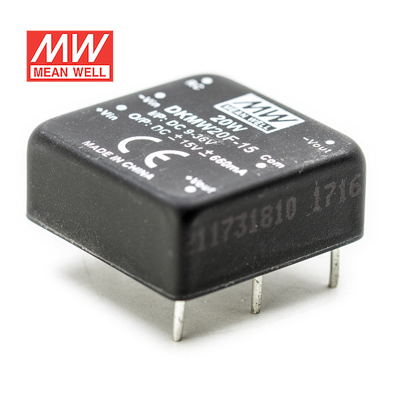 Mean Well DKMW20F-15 DC-DC Converter - 20W - 9~36V in ±15V out
