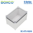 Boxco S-Series 7.48 x 11.02 x 7.09 Inches(190x280x180mm) Plastic Enclosure, IP67, IK08, ABS, Transparent Cover, Screw Type