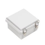 Boxco P-Series 5.91 x 5.91 x 3.54 Inches(150 x 150 x 90mm) Plastic Enclosure, IP67, IK08, ABS, Grey Cover, Molded Hinge and Latch Type - PHOTO 1