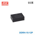Mean Well DDRH-15-12P Ultra Wide Input DC-DC Converter, 15W 12V, PCB Mounting Type