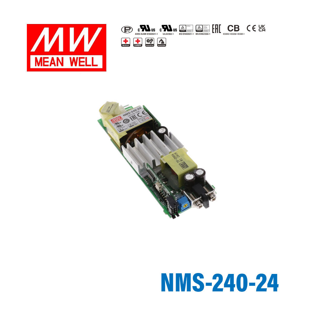 Mean Well NMS-240-24 Modular Power Supply, 240W, 24V, Configuration Code H