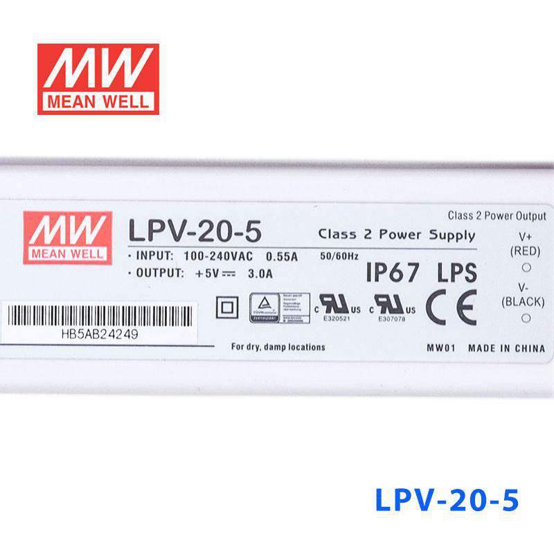 Mean Well LPV-20-5 Power Supply 20W 5V - PHOTO 3